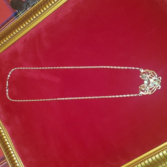 Vintage AB Rhinestone Lavalier Necklace - 1950s - Picture 6 of 9